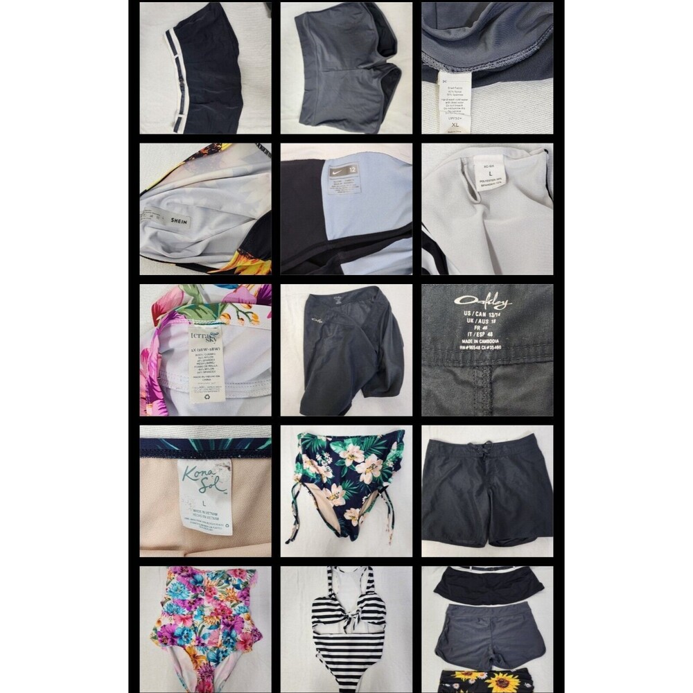 6 Pc Lot Bathing Suits Womans Tops Bottoms View Pics Please Mixed Sizes L XL
